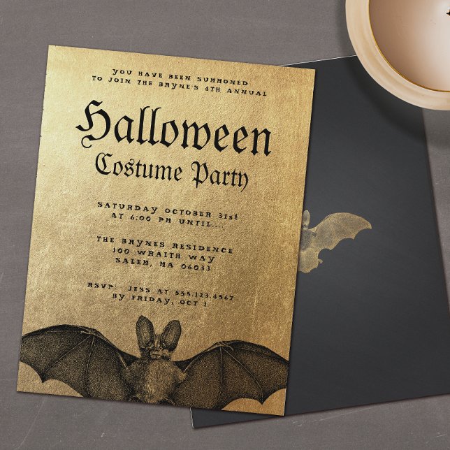 Adult Halloween Party Vampire Bat Invitation Flyer (Creator Uploaded)