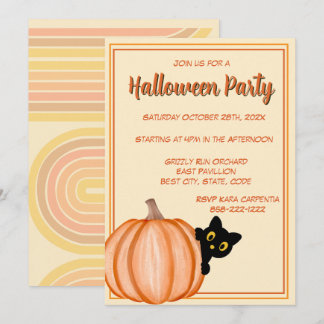 Adult Halloween Party Vintage Gothic Blue Spooky Invitation