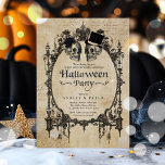 Adult Halloween Party Vintage Gothic Skull Invitation<br><div class="desc">Adult Halloween Party Vintage Gothic Skull Invitation
All designs are © PIXEL PERFECTION PARTY LTD</div>