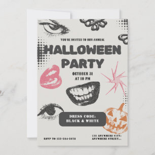 Adult Halloween Party Vintage Invitation