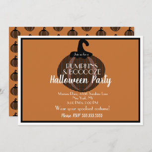 Adult Halloween Pumpkin Vintage Party Invitation