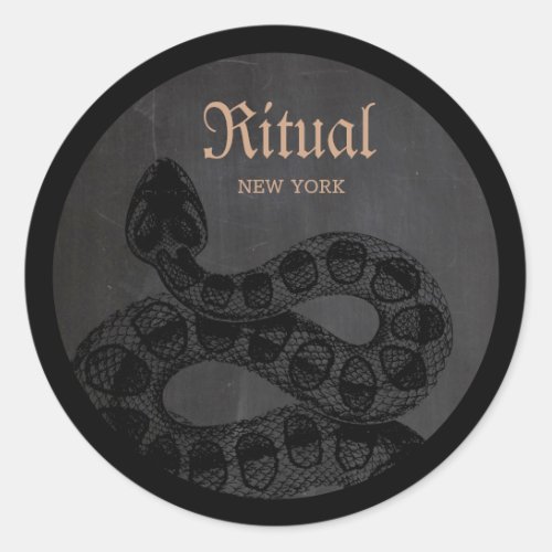 Adult Halloween Serpent Snake Classic Round Sticker