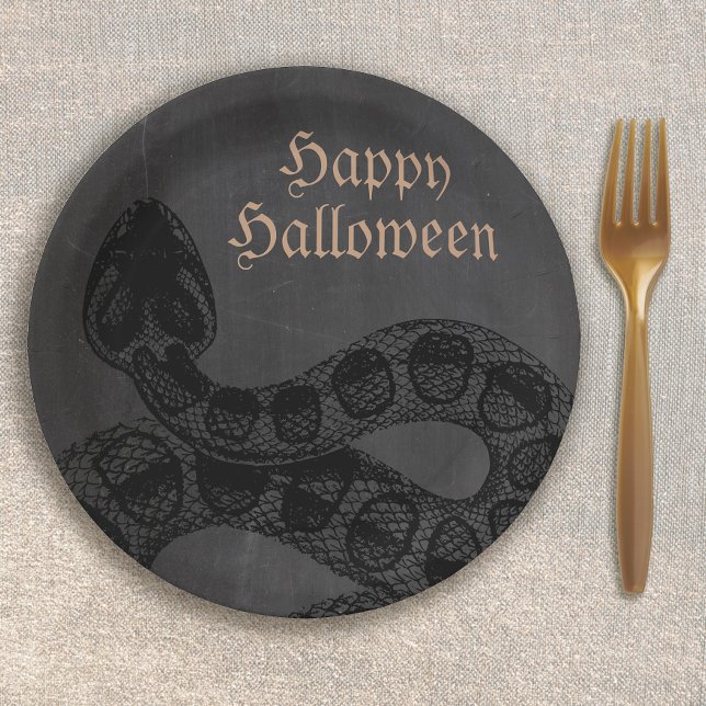 Adult Halloween Serpent Snake Paper Plates (Creator Uploaded)