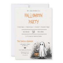 Adult Halloween Spooky Party Invitation 