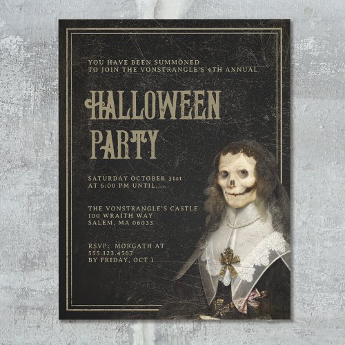 Adult Halloween Victorian Gothic Party Flyer