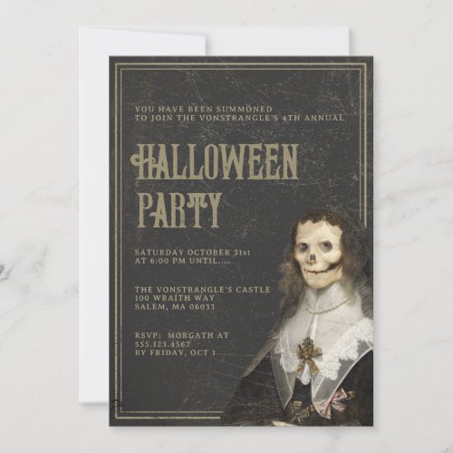 Adult Halloween Victorian Gothic Party Invitation