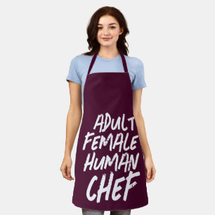 ADULT HUMAN FEMALE CHEF All-Over Print Apron