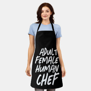 ADULT HUMAN FEMALE CHEF All-Over Print Apron