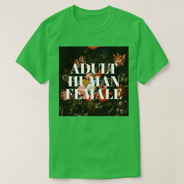 Adult human female Renaissance flowers T-Shirt (Design Front)