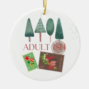Adult humor ceramic ornament