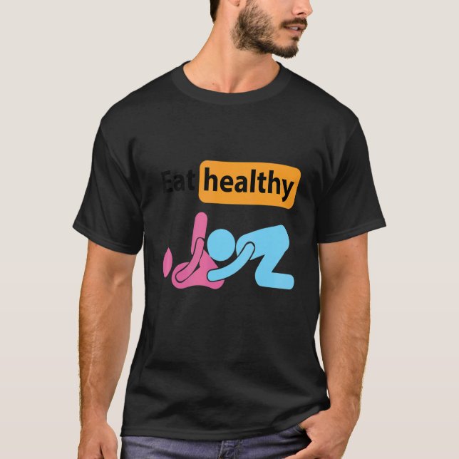 Adult Humor Eating Healthy Valentines Day For Mens T-Shirt (Front)
