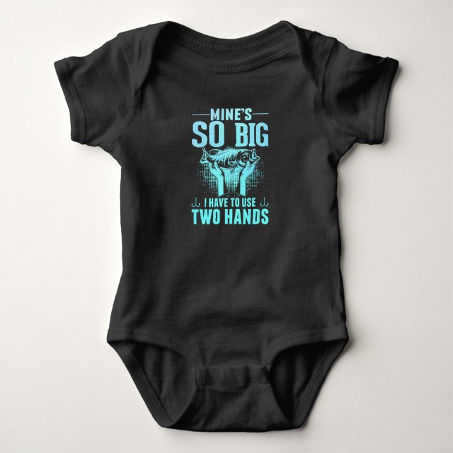 Adult Humor Fishing Dad Baby Bodysuit (Front)