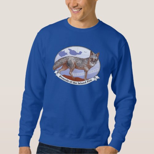 Adult Island Fox Logo Blue  Color Sweatshirt