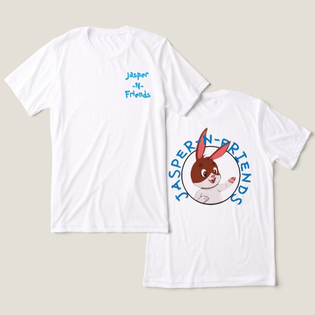 Adult Jasper-n-friends T-shirt Tri-Blend Shirt (Design Front & Back)