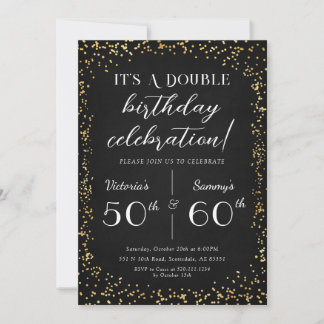 Adult Joint Birthday Party Birthday Invitation