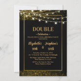 Modern Twice The Fun Joint Birthday Party Invitation | Zazzle