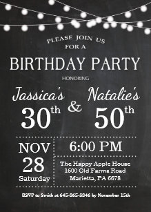joint birthday invitations zazzle