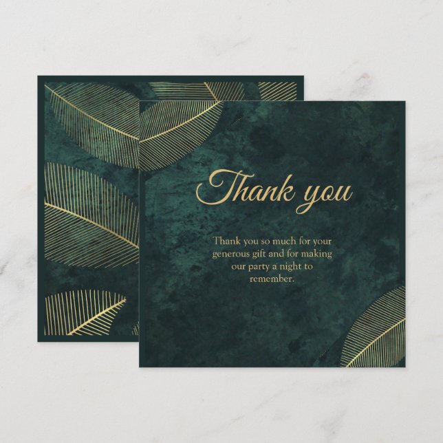 Adult Joint Double Birthday Gala Thank You Card (Front/Back)