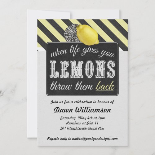Adult Lemonade Party _ Divorce Party Girls Night Invitation