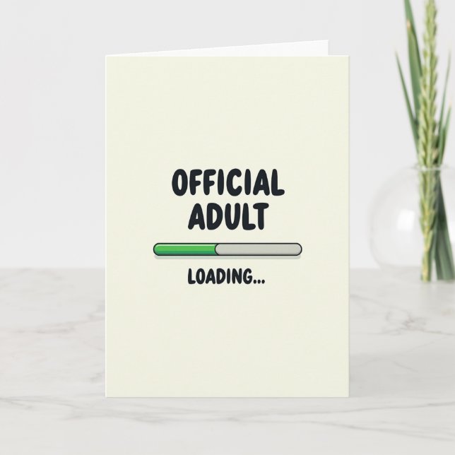 Adult Loading Birthday Card (Front)