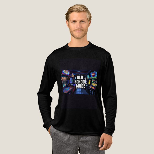 Adult Long Sleeve Shirt – “Old School Mode”  (Full Front)