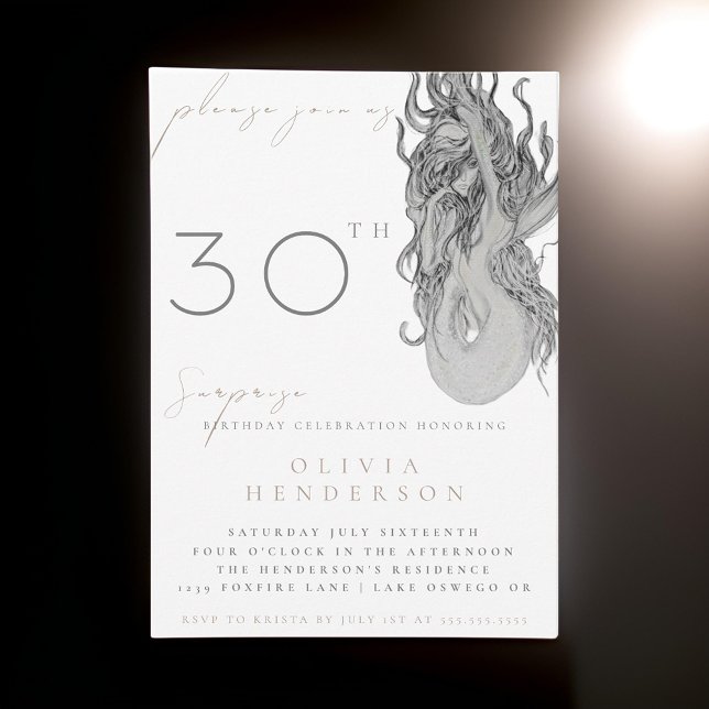 Adult Mermaid ANY Surprise Birthday Invitation (Creator Uploaded)