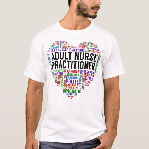Adult Nurse Practitioner Heart T_Shirt