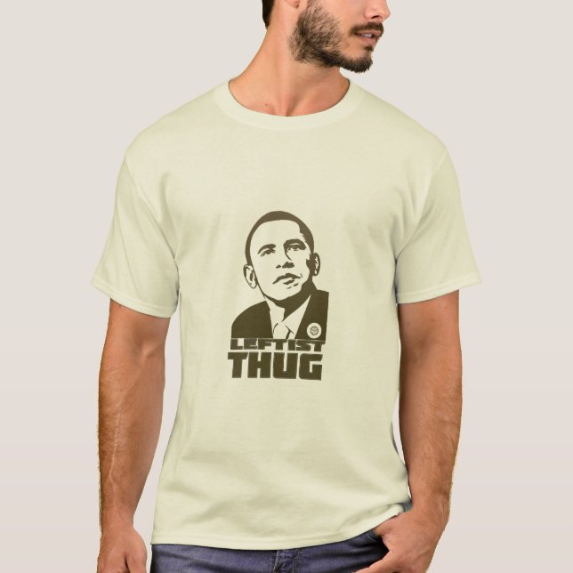 Adult Obama Leftist Thug T-Shirt (Front)