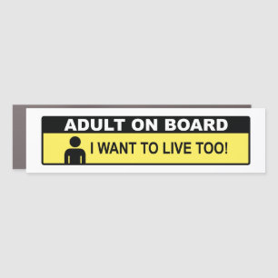 Adult On Board Car Magnet