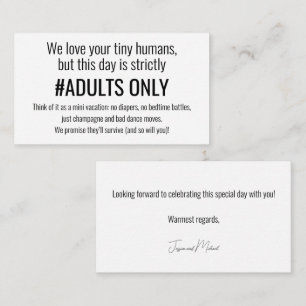 Adult only!💍 Minimalist Elegant  Enclosure Card
