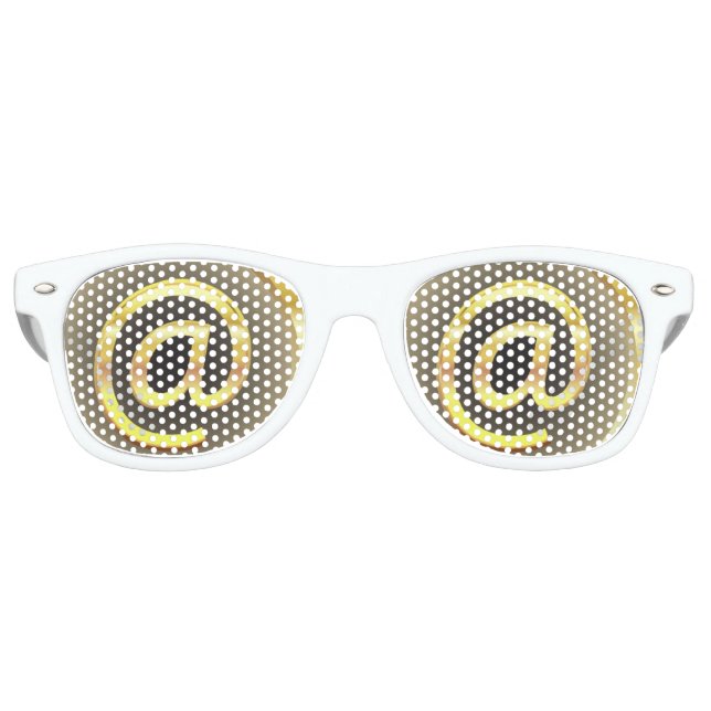 @ Adult Party Shades, White Retro Sunglasses (Front)