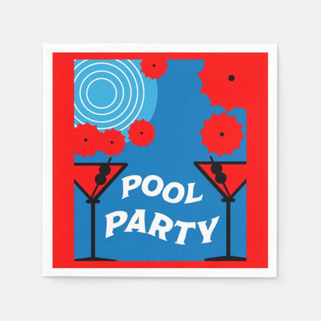 Adult Pool Parties   Napkins (Front)