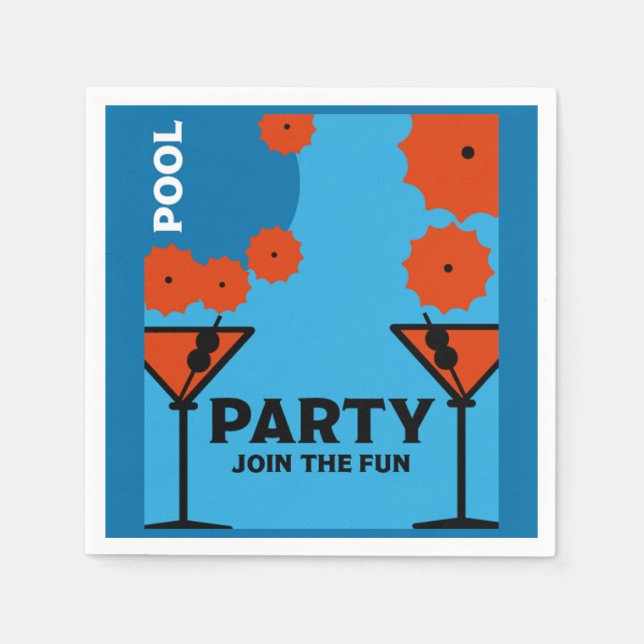 Adult Pool Parties  Napkins (Front)