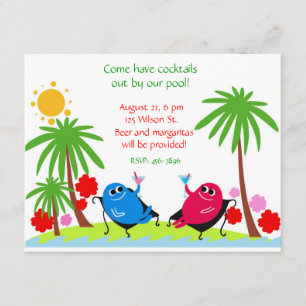 Adult Pool Party Invitation
