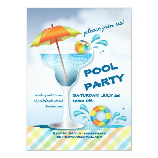 Adult Pool Party Invitations 3