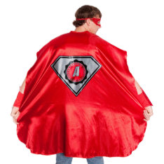 Adult Red Superhero Costume With Black Diamond at Zazzle