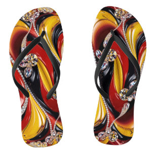Adult Slim Straps with Belgian Colors Flip Flops