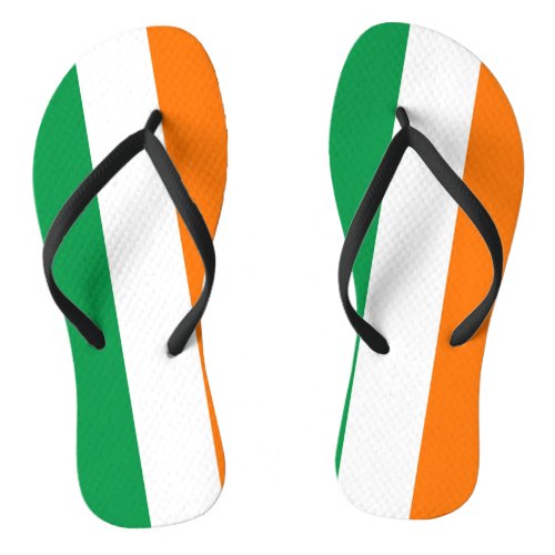 Adult Slim Straps with Flag of Ireland Flip Flops