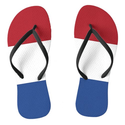 Adult Slim Straps with Flag of Netherlands Flip Flops