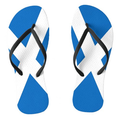 Adult Slim Straps with Flag of Scotland UK Flip Flops