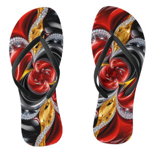 Adult Slim Straps with German Colors Flip Flops