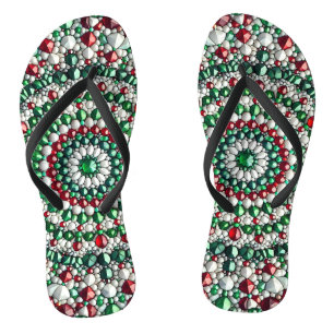 Adult Slim Straps with Italian Colors Flip Flops