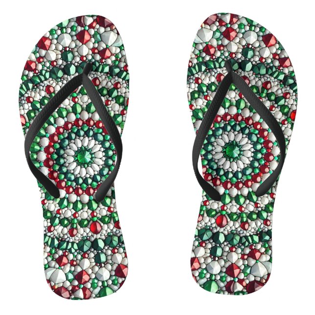Adult Slim Straps with Italian Colors Flip Flops (Footbed)