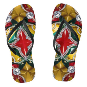 Adult Slim Straps with Los Angeles Colors Flip Flops