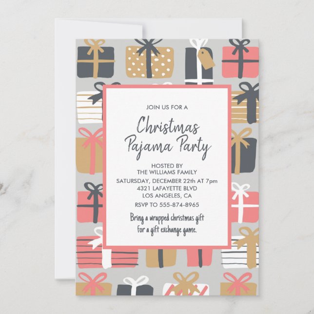 Adult slumber party invitation Cute Gifts  (Front)