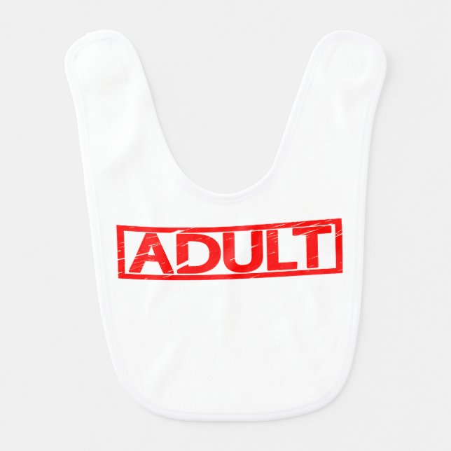 Adult Stamp Baby Bib (Front)