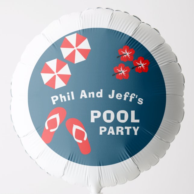 Adult Summer Pool Party  Balloon (Front)
