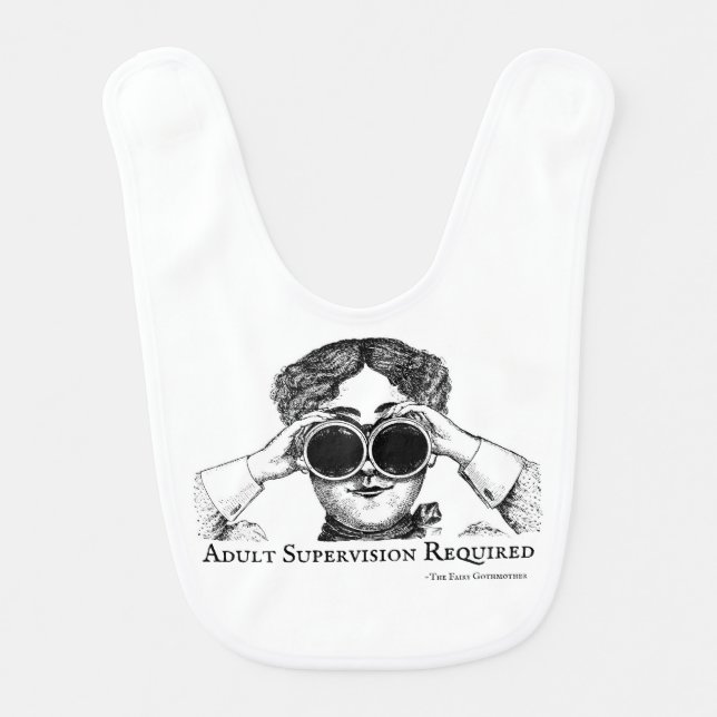 Adult Supervision Required baby bib (Front)
