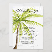 Adult Surprise 50th Birthday Tropical Aloha Party Invitation (Front)