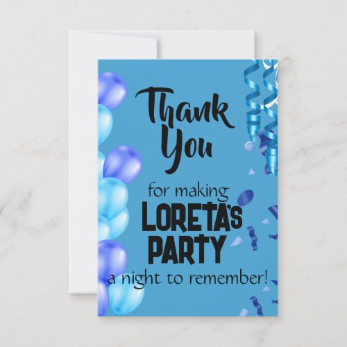 Adult Surprise Birthday Thank You Card